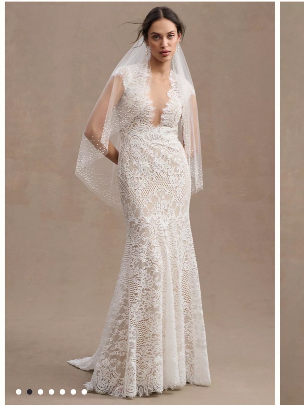 Wtoo by Watters Philomene Lace Cap-Sleeve Wedding Gown size 10